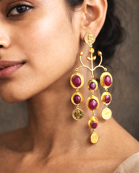 Coinfall Ruby earrings